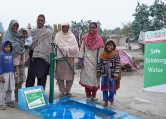 Water filtration installation in Pakistan